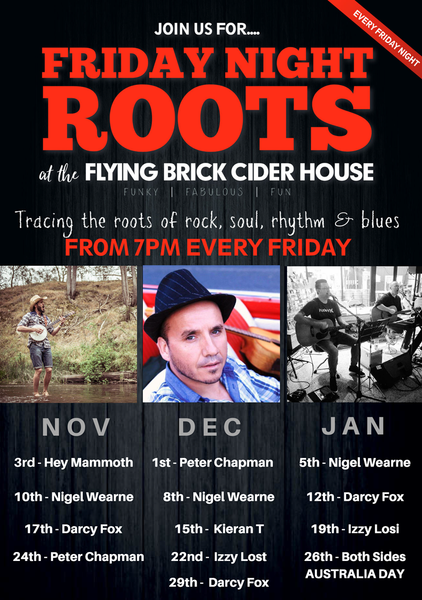 Friday Night Roots - Nov, Dec & Jan