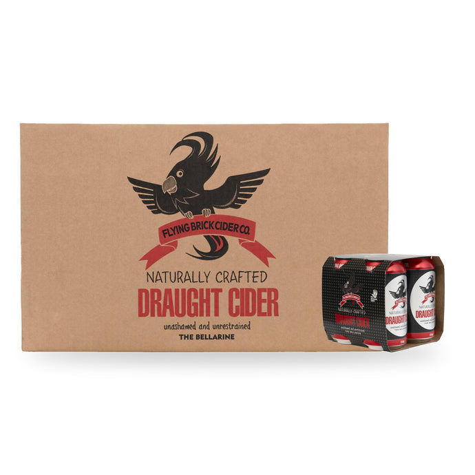 Slab of 24 Flying Brick Draught Cider cans with a 4 pack